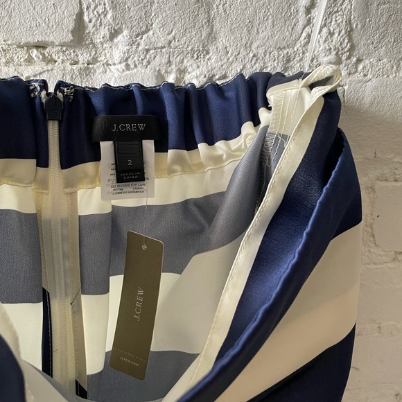 NWT J. Crew Satin/Silk Strapless Back Bow Tie Sash Blouse Size 2 - Picture 7 of 8